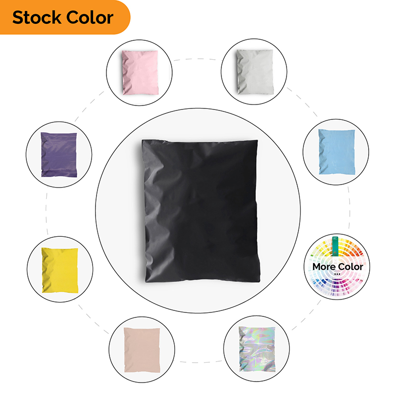 Wholesale Matte Black Personalised Poly Mailer Mailing Bags With Custom Logo