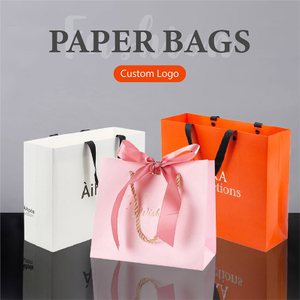 Custom Brand Boutique Paper Shopping Bags with Logo Paper Bag Manufatcurer