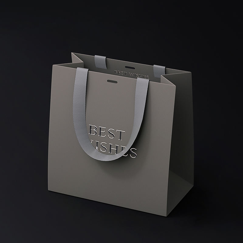 Wholesale Elegant Black Boutique Custom Logo Hard Paper Bags
