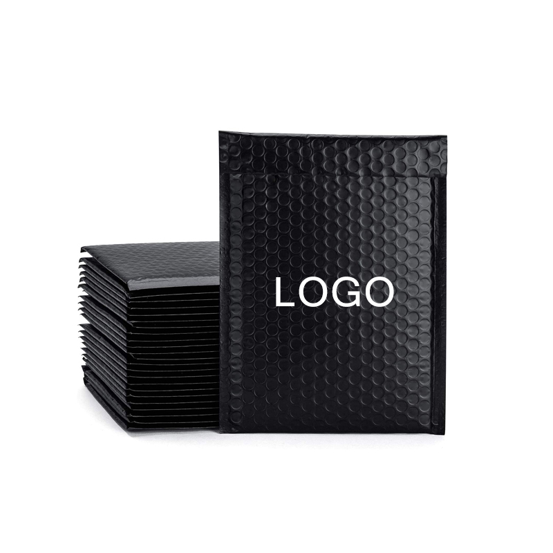 Black Bubble Poly Mailer Bag Custom Logo Padded Mailing Bag