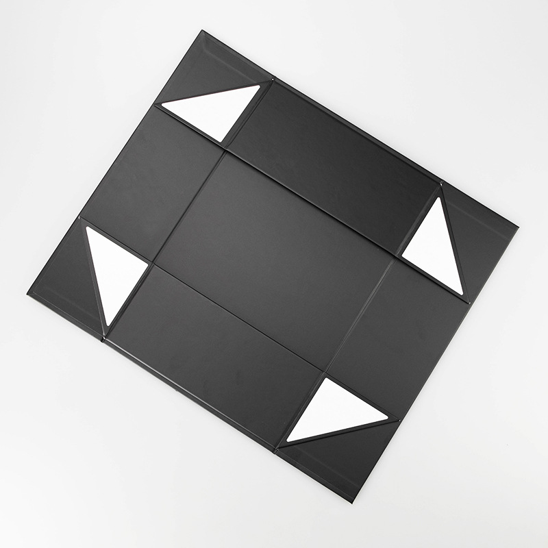 Luxury Black Magnetic Folding Gift Box Cardboard Packaging for Wedding Guest Birthday Party
